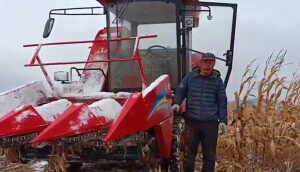 山东新农发三行四驱玉米机——用户口碑杠杠的视频