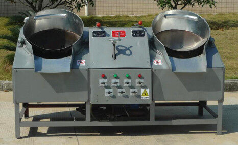 6CCQ-50茶叶双锅曲毫炒干机