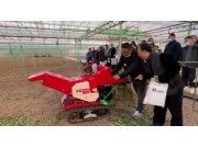 浙江省设施种植机械化现场会_自走式履带藤蔓机演示现