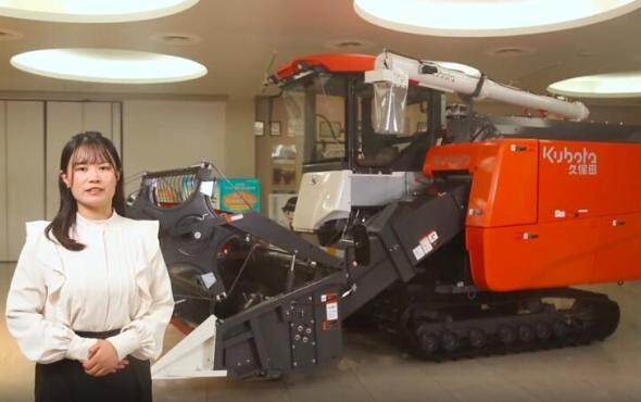 久保田EX118MQ全喂入收割机绕机视频