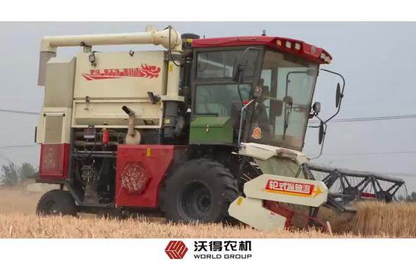 沃得皓龙轮式收割机,体验麦收速度与激情!
