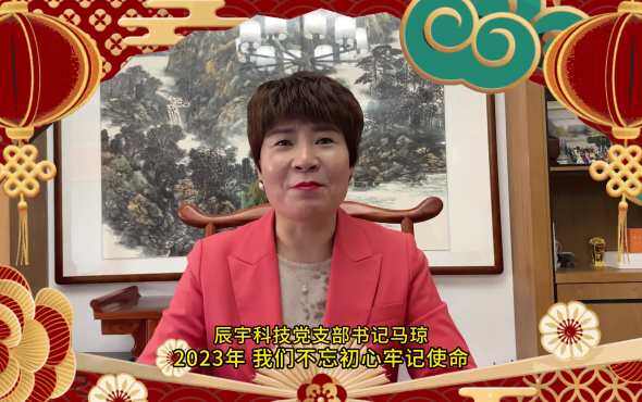 辰宇科技联合创始人、党支部书记马琼2024拜年视频