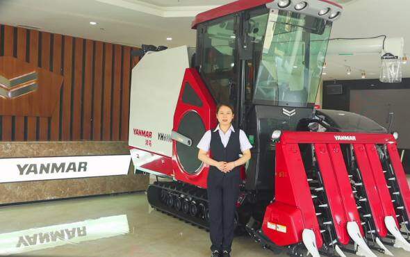 洋马全景-半喂入收割机:YH6118讲解视频