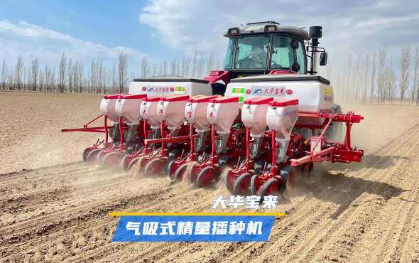 大华宝来大小行气吸式精量播种机新疆作业视频
