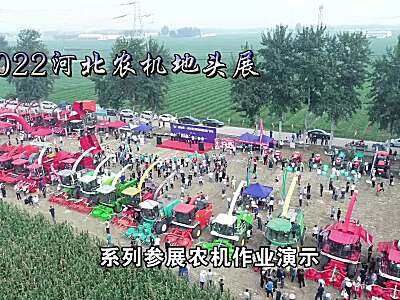 废铁玉米收河北农机地头展作业视频