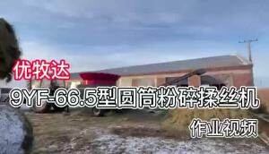 优牧达9YF-66.5型圆筒粉碎揉丝机作业视频