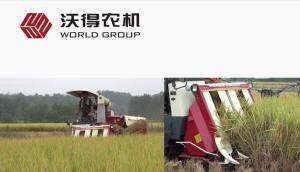 沃得DB150A半喂入收割机作业视频