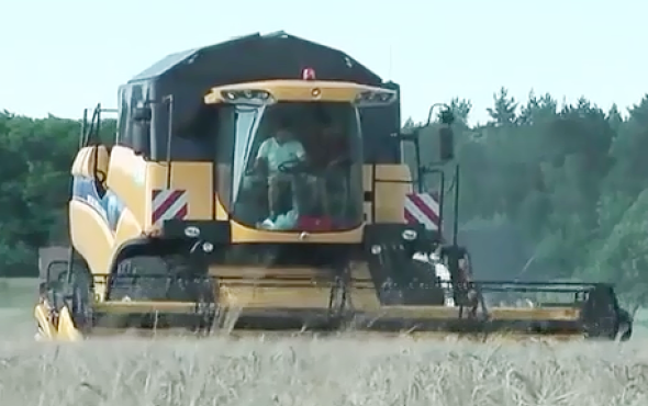 纽荷兰CX6080大型收割机作业视频